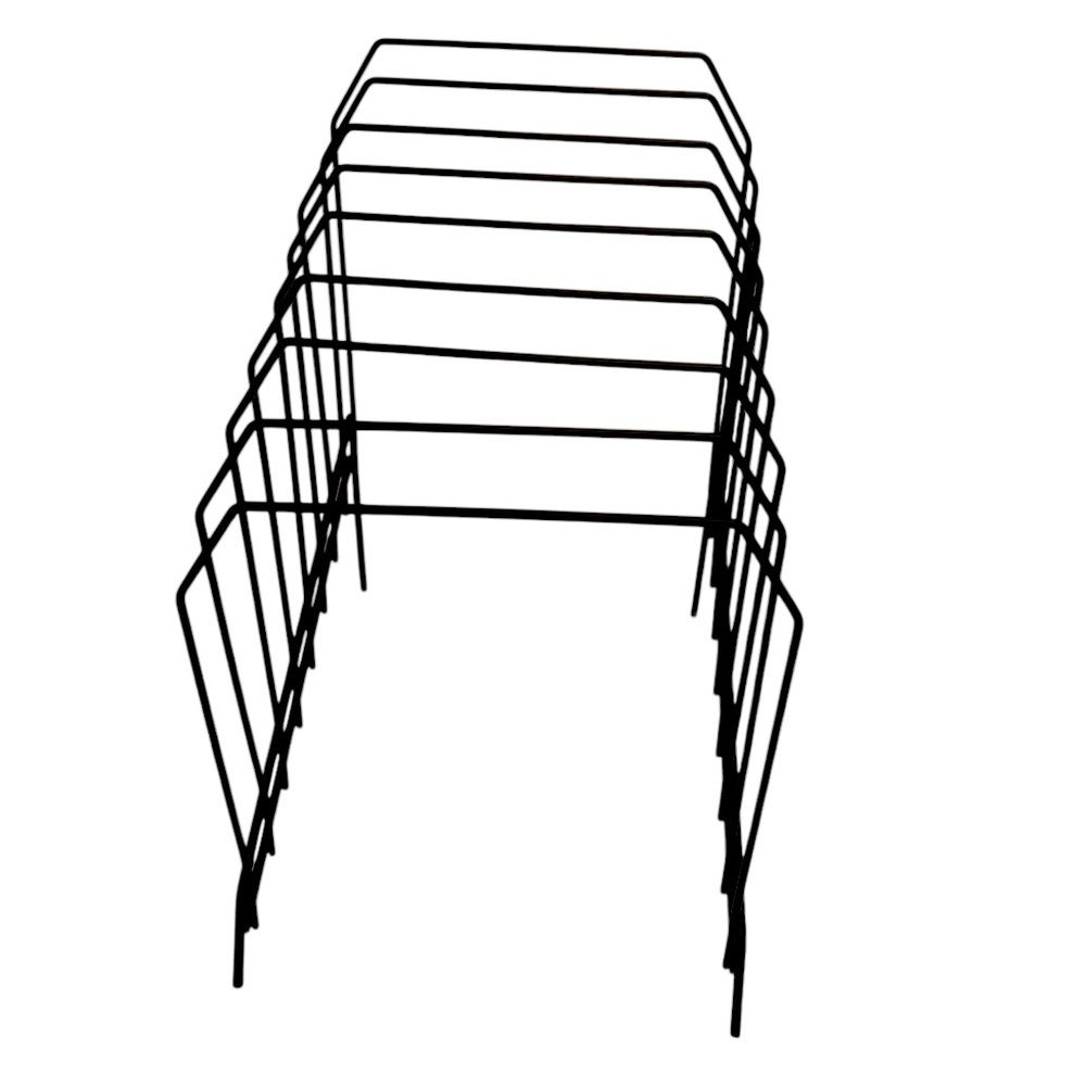 Black Wire Folder/Album Rack Stand with 8 Slots for Storage.Great Desk Organizer